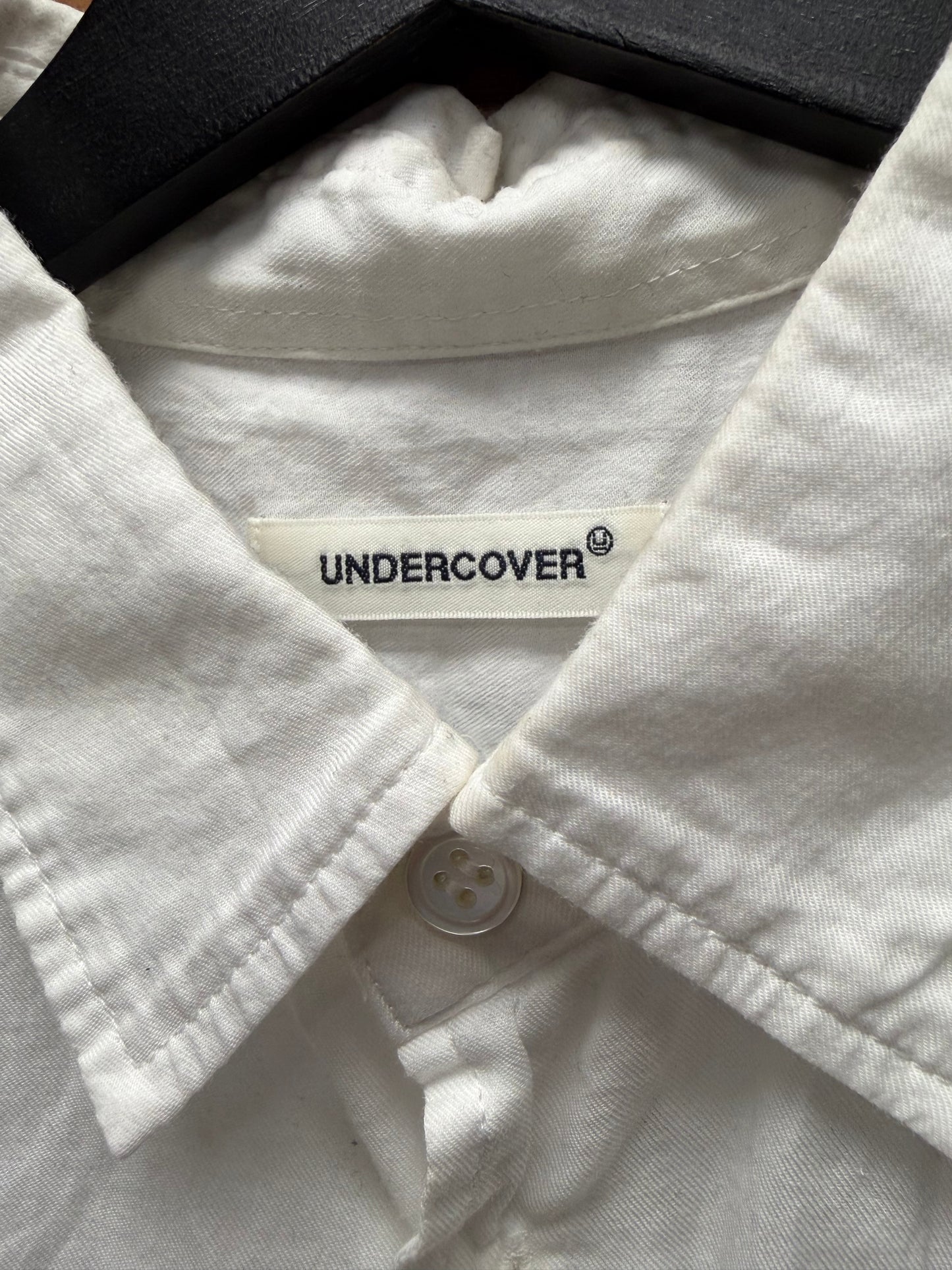 Undercover Darted White Short Sleeve Button Up Shirt