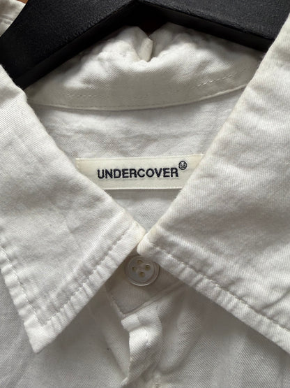 Undercover Darted White Short Sleeve Button Up Shirt