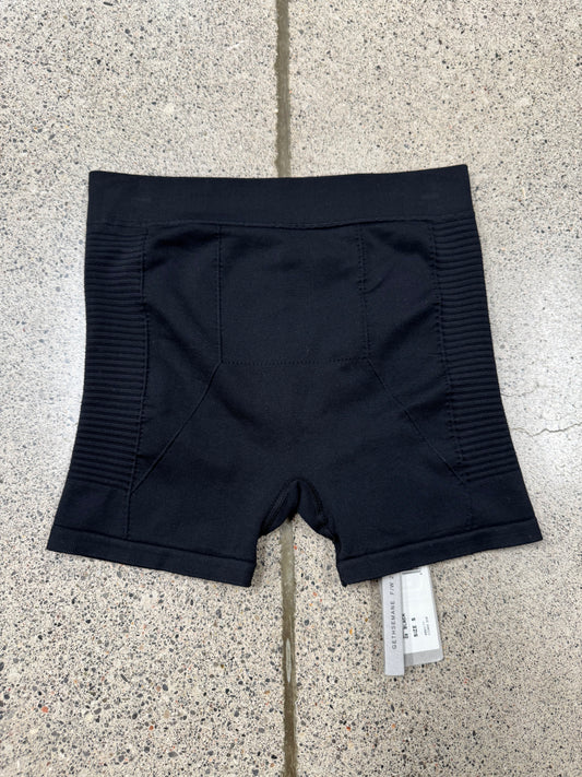 AW2021 Rick Owens ‘Gethsemane’ Ribbed Black Bike Shorts