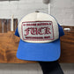 Chrome Hearts ‘Fuck’ Hollywood Exclusive Blue/Red Trucker Hat