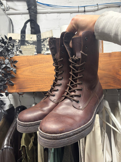 AW2012 Yohji Yamamoto Pour Homme Full Grain Horse Leather Combat Boots