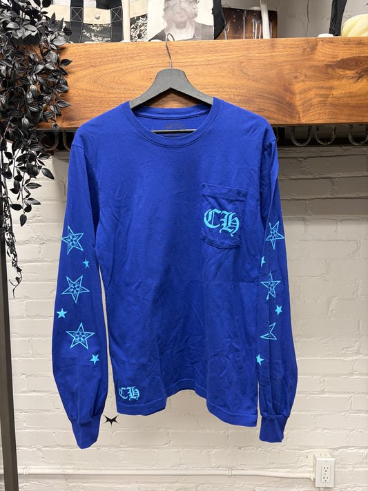 Chrome Hearts ‘Star Logo’ Blue CH Long Sleeve Shirt
