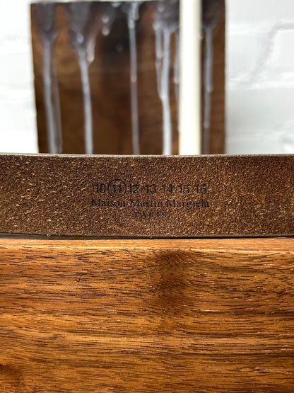 Maison Margiela Brown Leather ‘Gemstone’ Studded Belt