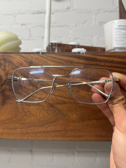 Chrome Hearts ‘Magnum II’ Silver Aviator Frame Glasses