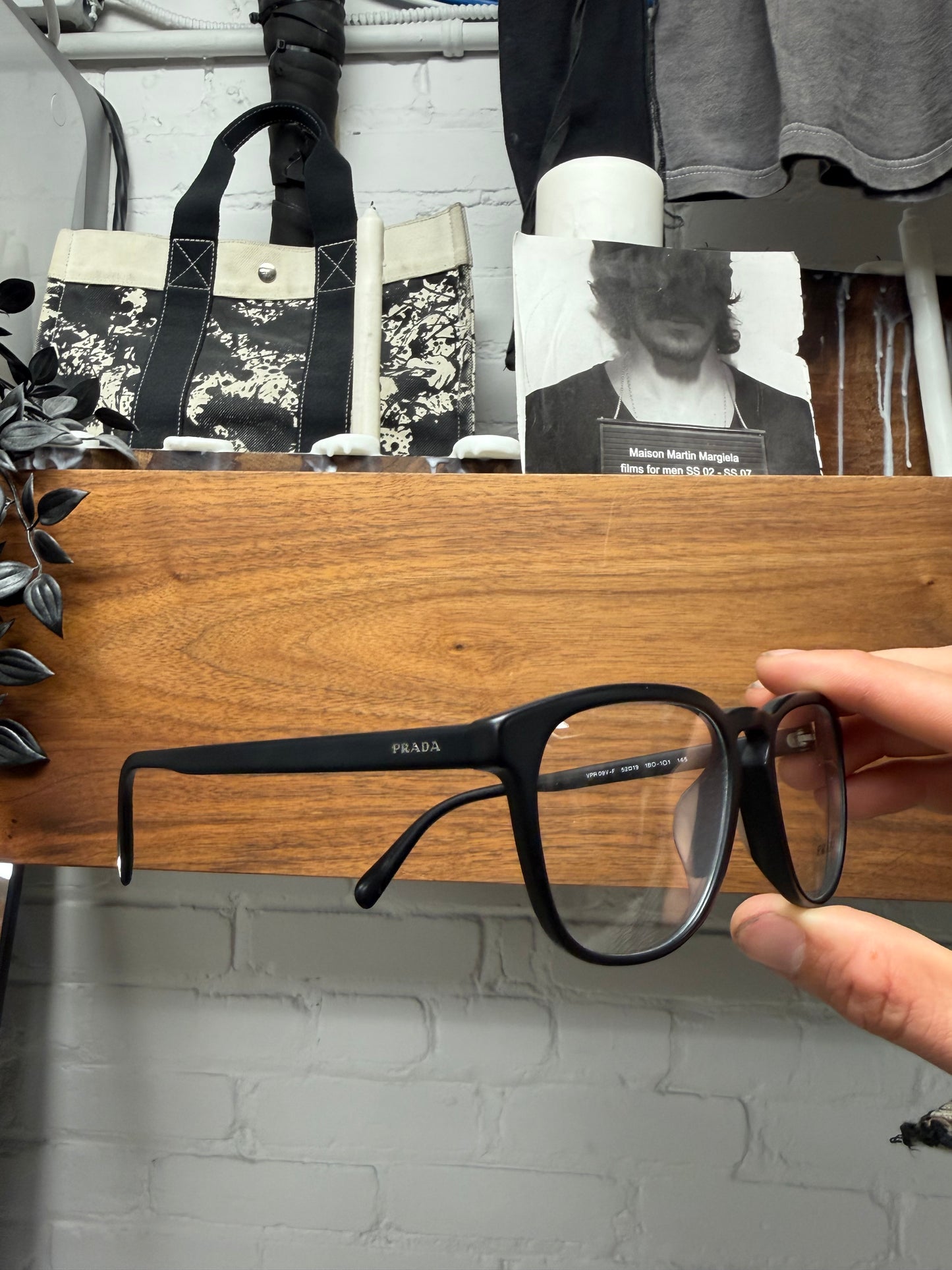 Prada Rounded Shape Black  Optical Glasses Frames