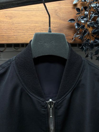 AW2021 Rick Owens ‘Phlegethon’ Black/Plum Reversible Bomber Jacket