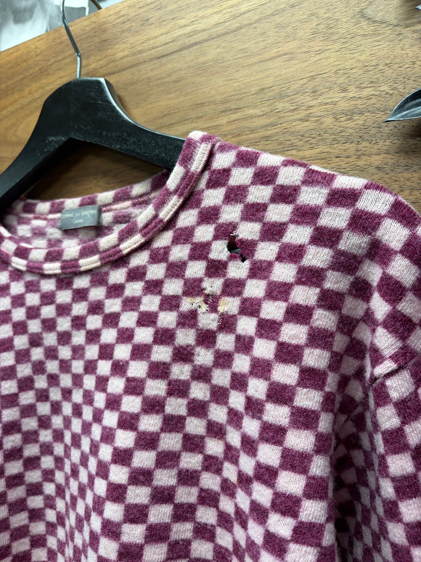 2001 Comme Des Garçons Homme Plus ‘Checkerboard’ Wool Knit Sweater