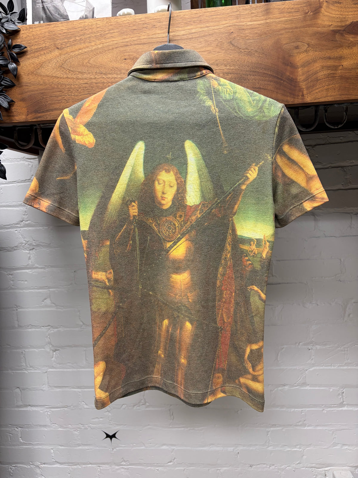 AW1997 Alexander McQueen 'It's a Jungle out There' Full Portrait Print ‘Last Judgement’ Polo