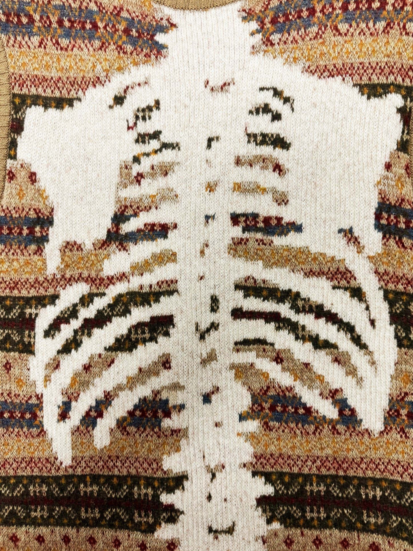 AW2023 Kapital 7G Bone Knit ‘Fair Isle’ Sweater Vest