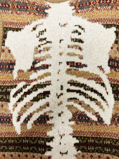 AW2023 Kapital 7G Bone Knit ‘Fair Isle’ Sweater Vest