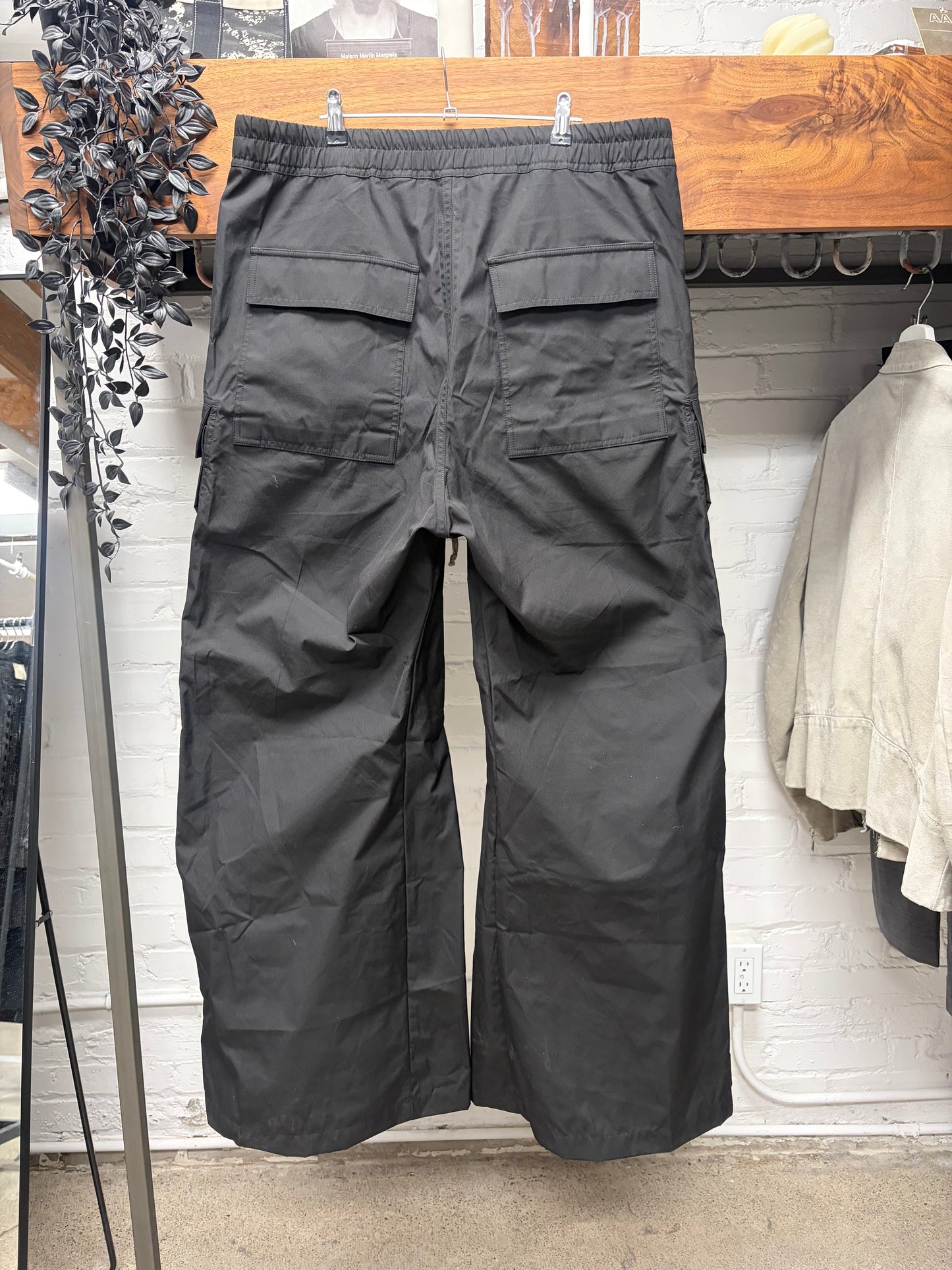 SS2023 Rick Owens Edfu ‘CargoBela’ Black Wide Leg Pants