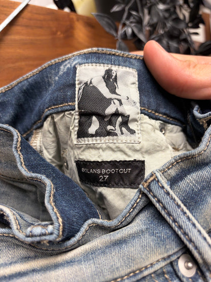 Rick Owens ‘Bolans’ Sky Blue Flared Leg Denim