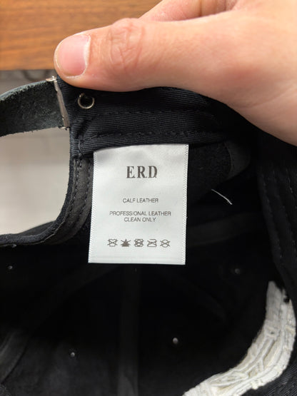 SS2022 Enfants Riches Deprimes ‘Records’ Black Suede Five Panel Hat