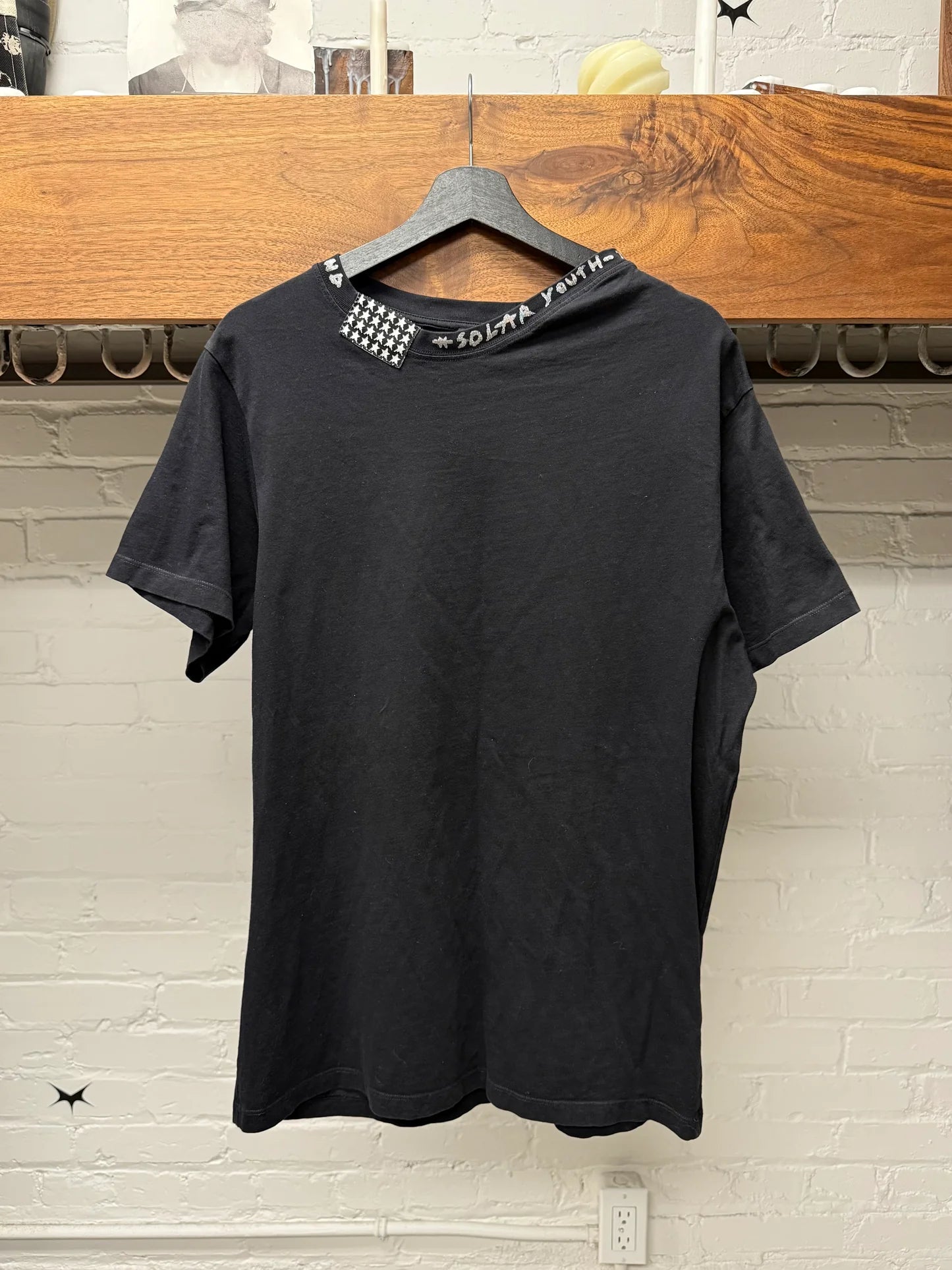 AW2020 Raf Simons ‘Solar Youth’ Flag Patch Black T-Shirt