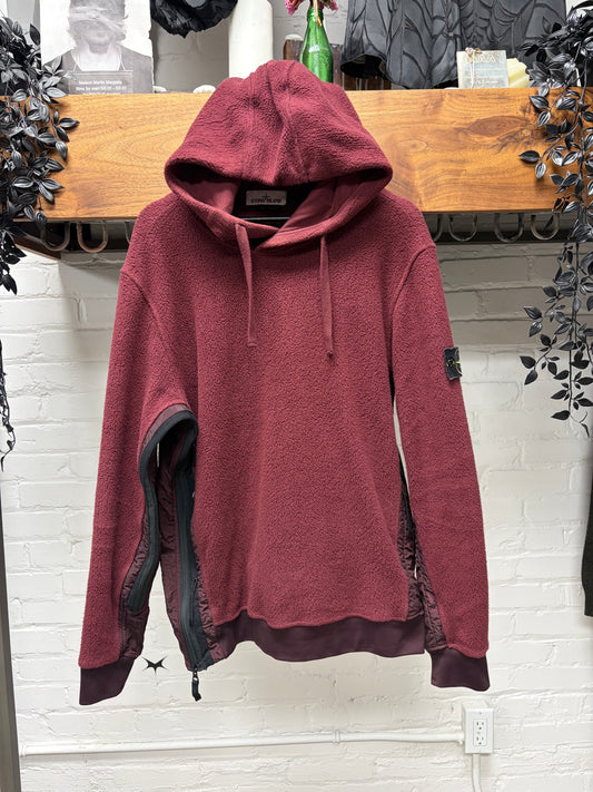 2007 Stone Island ‘Under-Arm Zip’ Red Badge Patch Pullover Hoodie