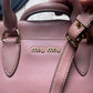 Miu Miu Pink Leather Full Size Crossbody/Top Handle Bag