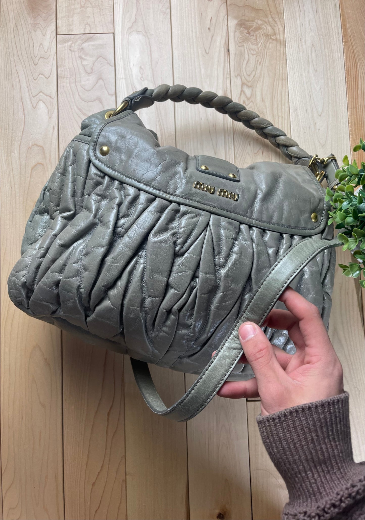 Miu Miu Matalessé Nappa Leather Crossbody/Shoulder Bag