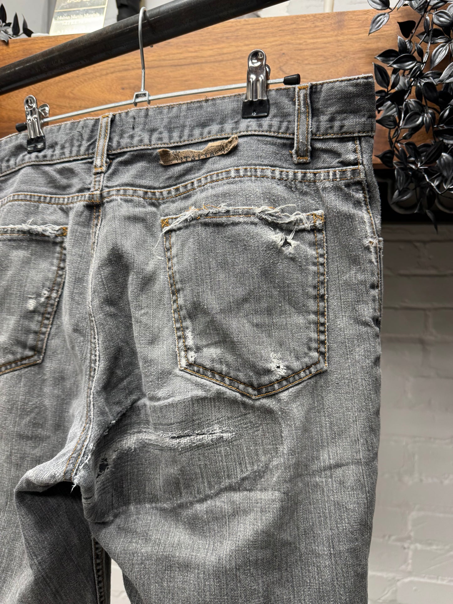 Dolce & Gabbana Mainline Distressed Grey Bootcut Denim