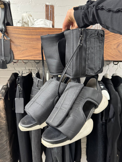 Rick Owens x Adidas Black/White ‘Cargo Sandals’