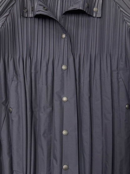 Issey Miyake ‘Pleats Please’ Navy Blue Pleated Windbreaker