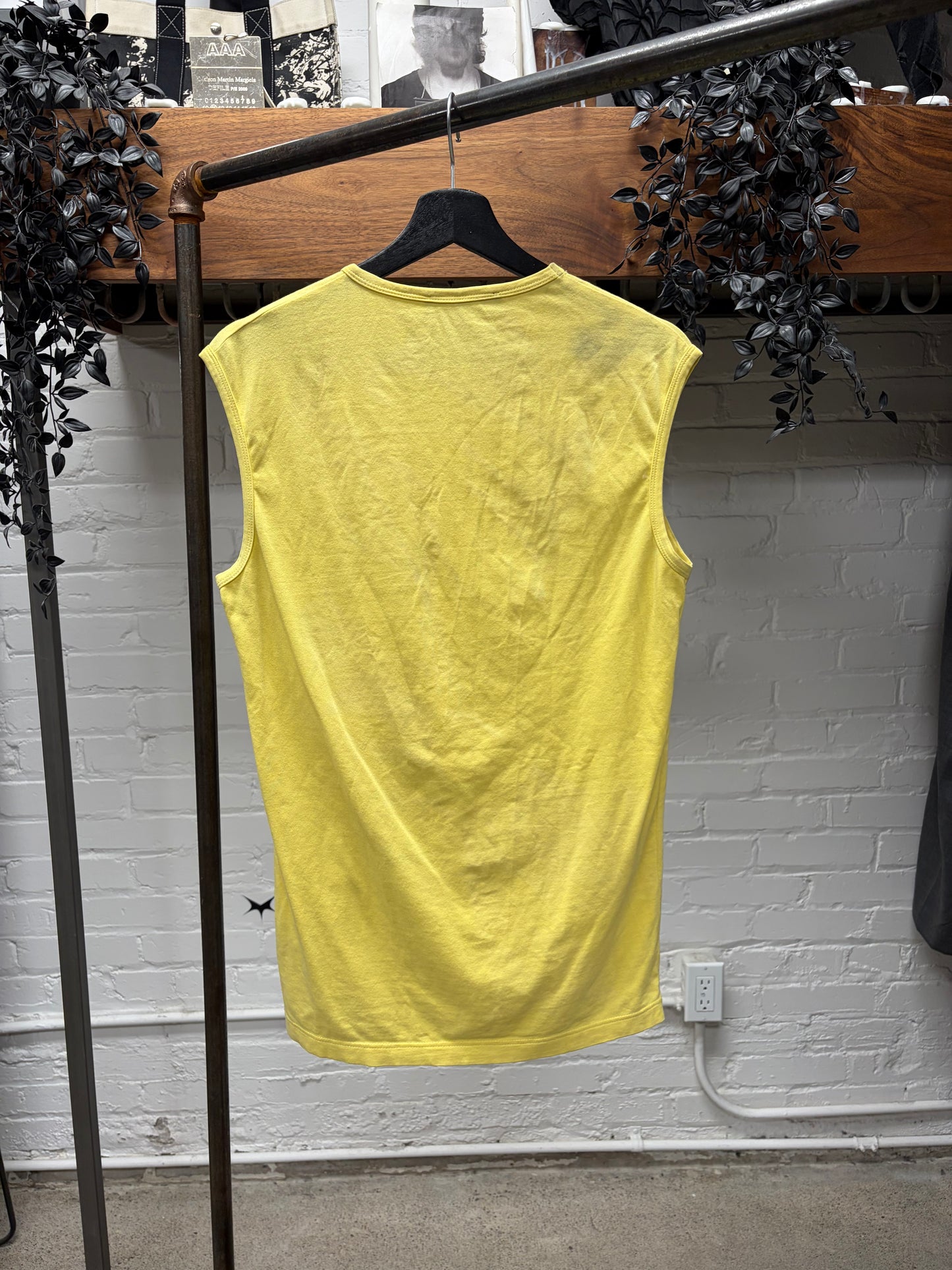 SS2002 Raf Simons ‘Kollaps’ Yellow Tank Top
