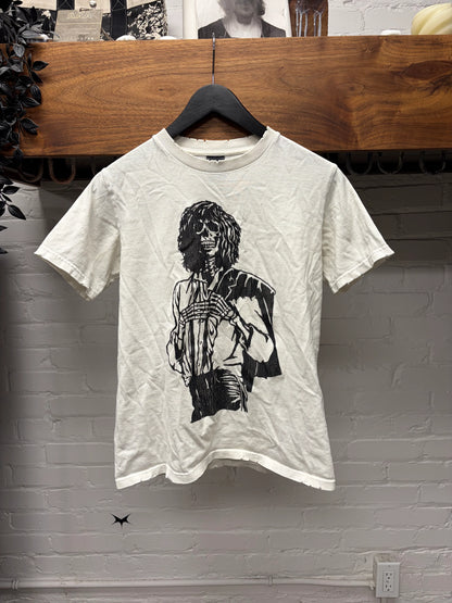 SS2004 Number (N)ine ‘Patti Smith’ Distressed White Graphic T-Shirt