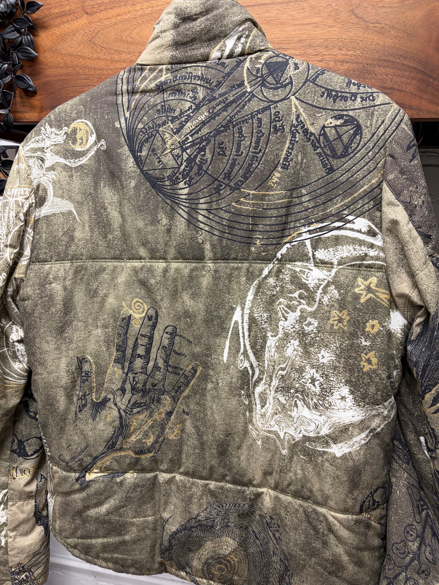 2000s Roberto Cavalli ‘Tapestry’ Green Down Filled Jacket