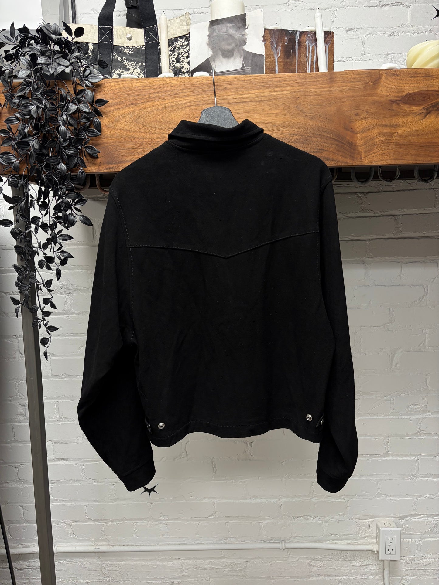 Enfants Riches Deprimes Black Suede Cropped Western Jacket