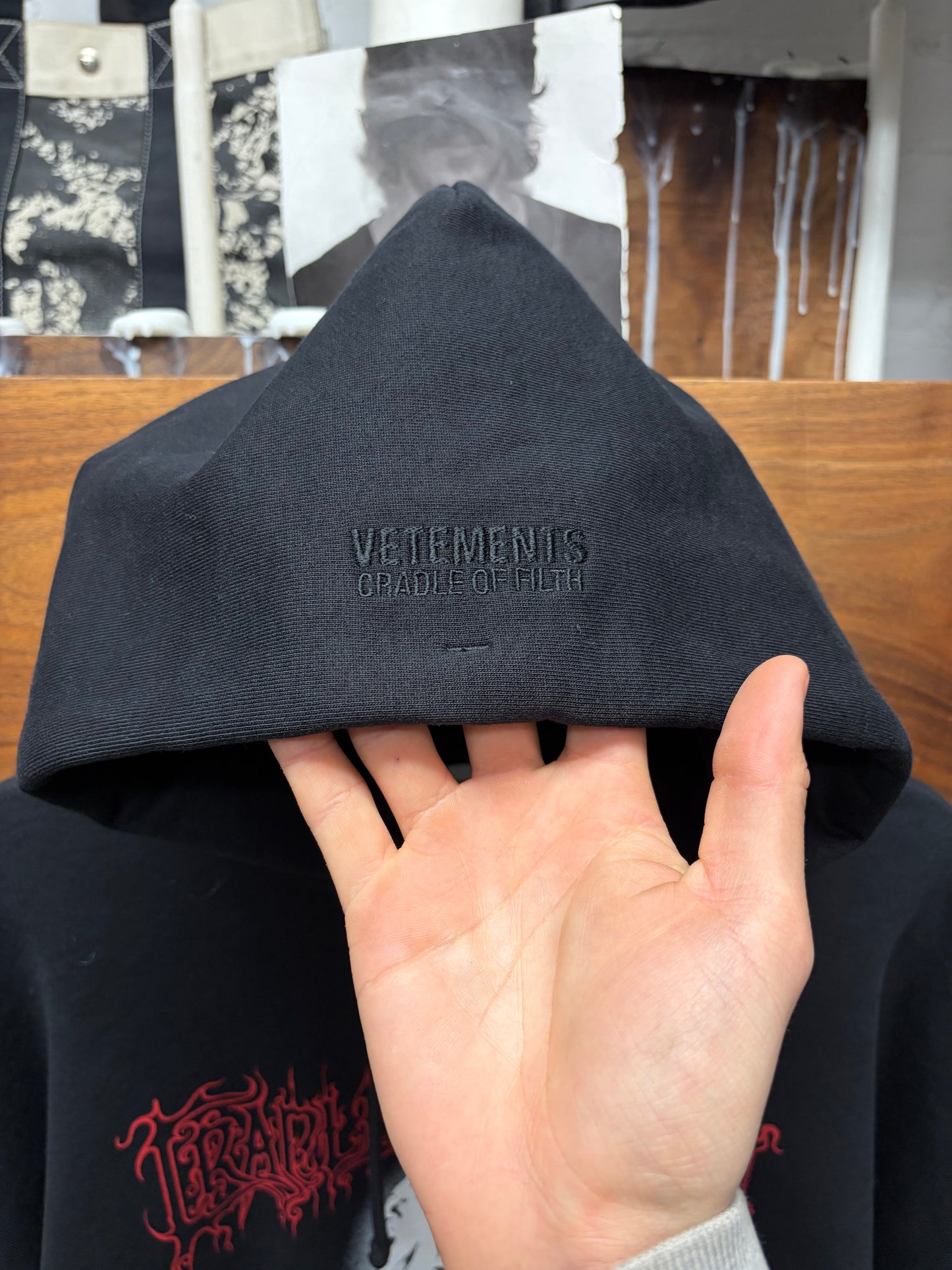 AW2025 Vetements x Cradle of Filth ‘Vestal Masturbation’ Hoodie