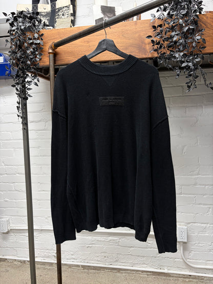2023 Comme Des Garçons Homme Black ‘Patch Logo’ Knit Sweater