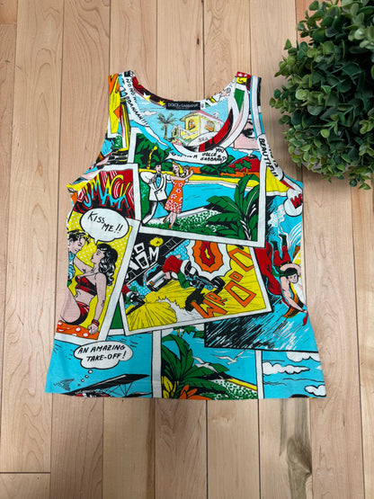 2000s Dolce & Gabbana ‘Comic Strip’ Tank Top