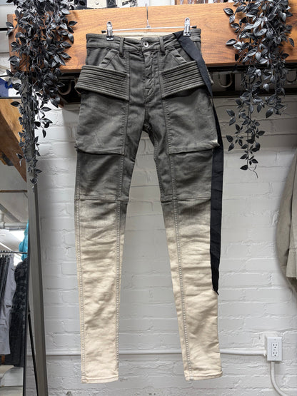 AW2023 Rick Owens ‘Luxor’ Creatch Dust/Pearl Degrade Skinny Jeans