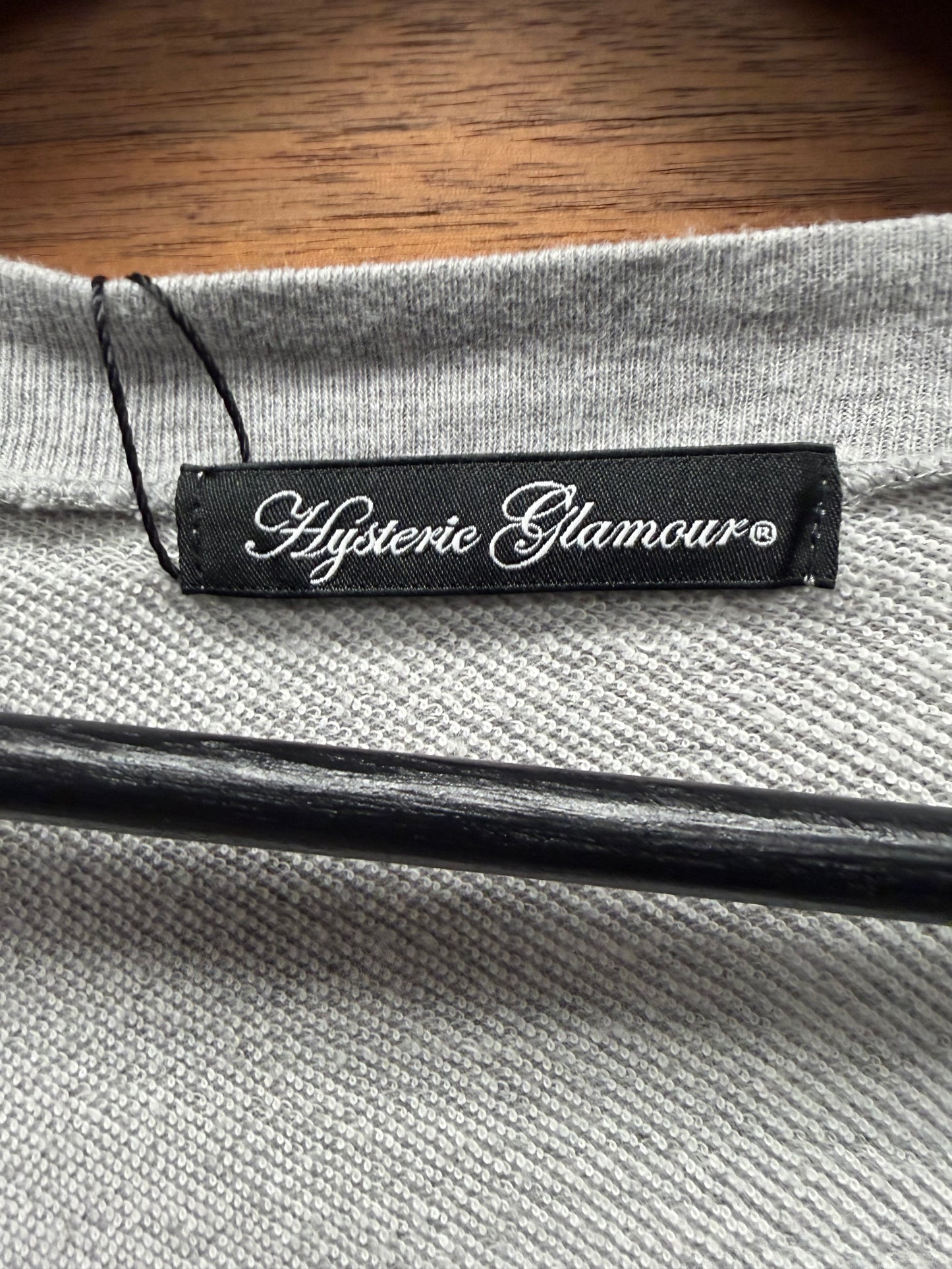 Hysteric Glamour ‘Faded Typography’ Striped Short Sleeve T-Shirt