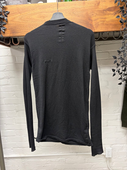 SS2014 Rick Owens ‘Vicious’ Mollino Ribbed Black Knit Cardigan