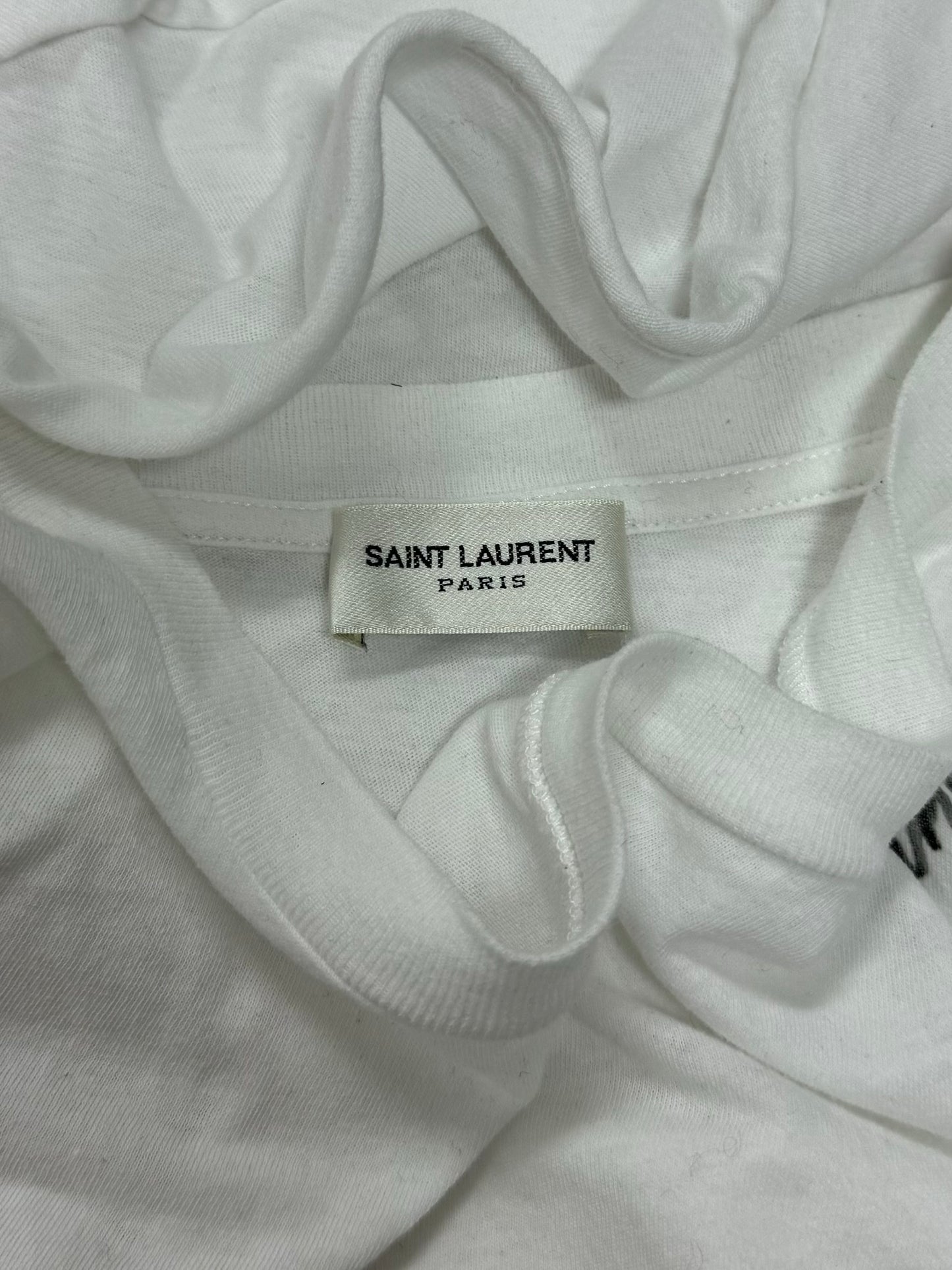 Saint Laurent ‘Autographed’ Basic Tee