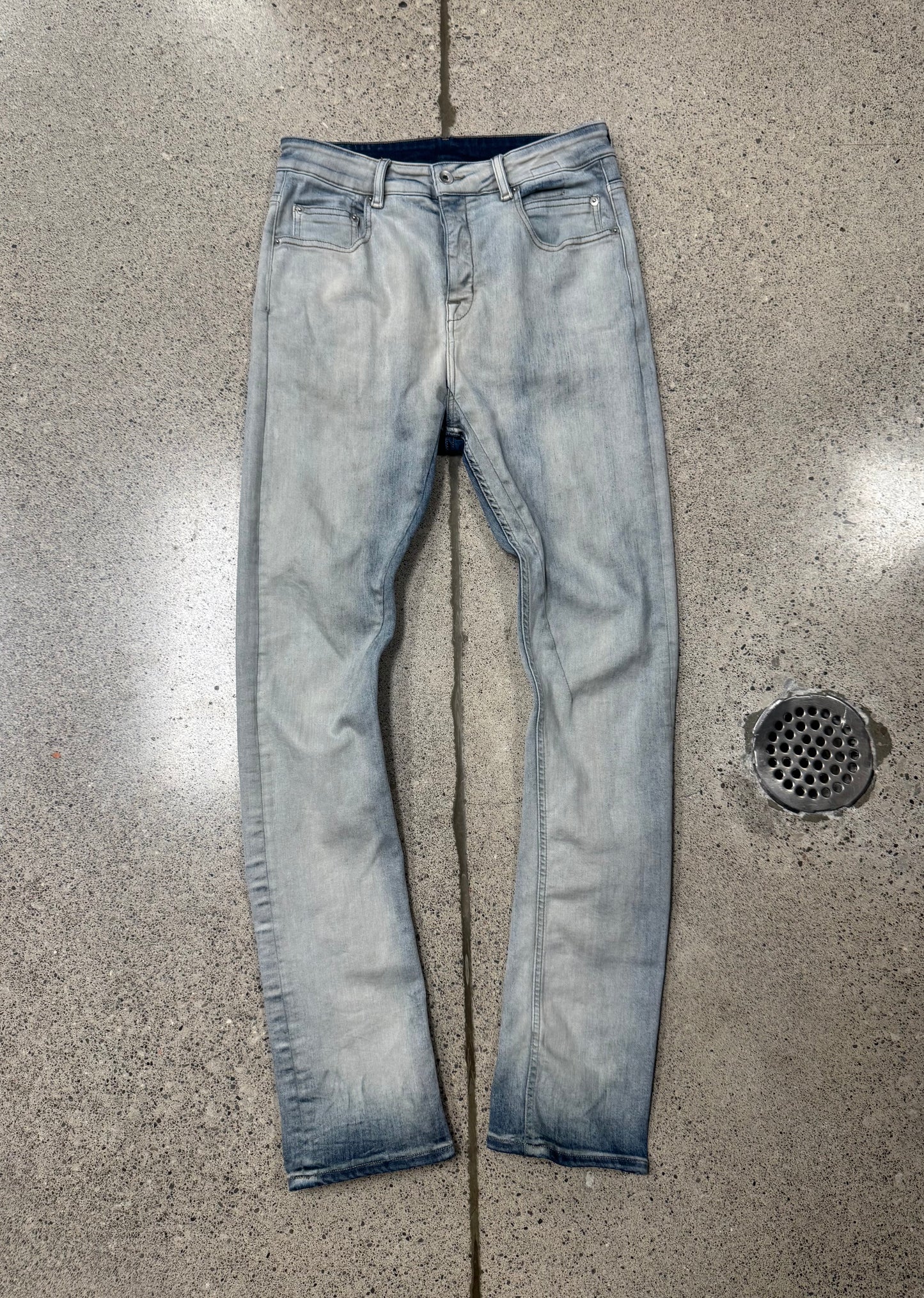 Rick Owens ‘Detroit Cut’ Mineral/Pearl Denim