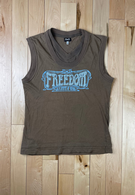 Dolce & Gabbana Wear Your Freedom Double Layered Tank Top