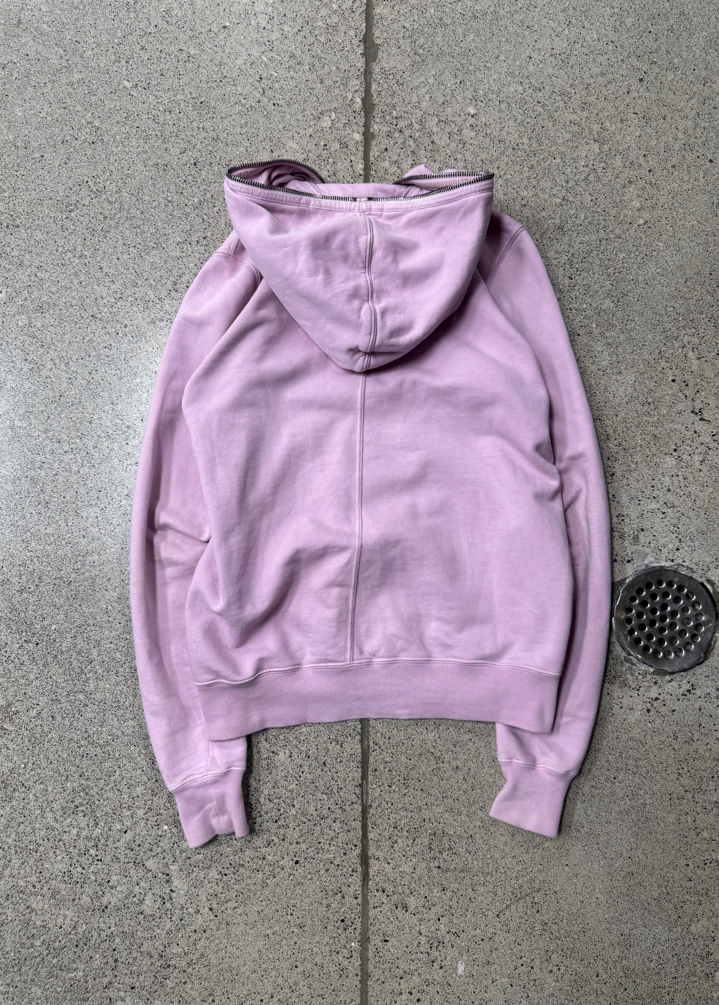 Rick Owens DRKSHDW Dirty Pink ‘Gimp’ Full Zip Hoodie