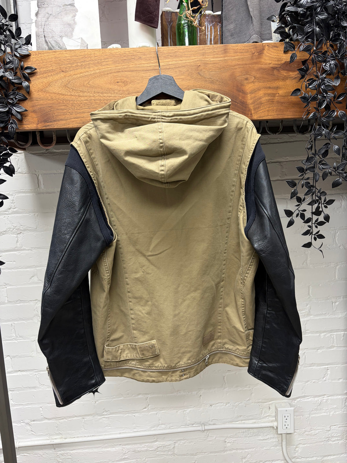 AW2013 Undercover ‘Anatomicouture’ Hybrid Leather Sleeve Military Parka Jacket