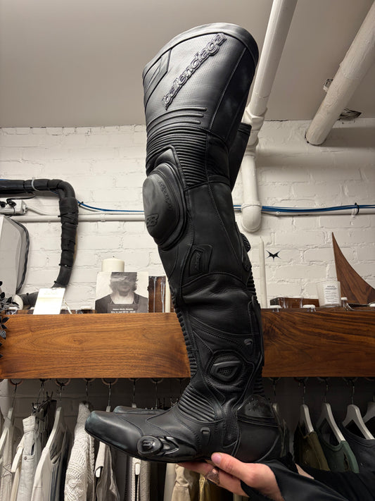AW2023 Balenciaga ‘OTK’ Over the Knee Leather Biker Boots
