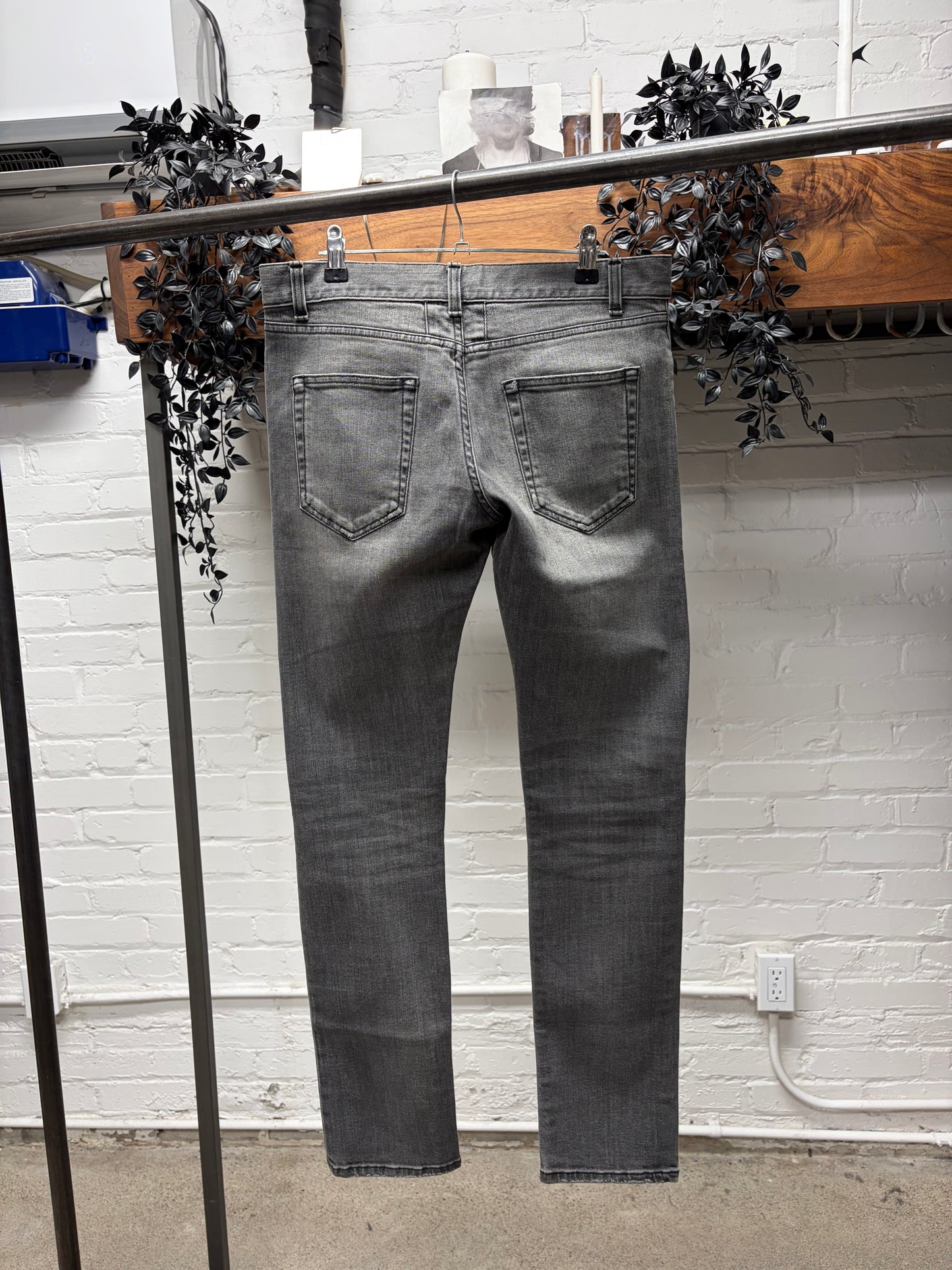 2013 Saint Laurent by Hedi Slimane ‘D01’ Washed Grey Skinny Jeans