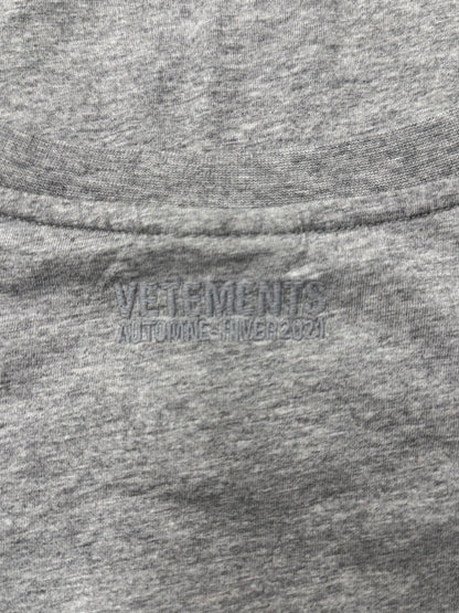 AW2021 Vetements Heather Grey Logo T-Shirt