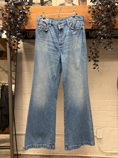 Acne Studios ‘2021M’ Flared Leg Washed Blue Denim