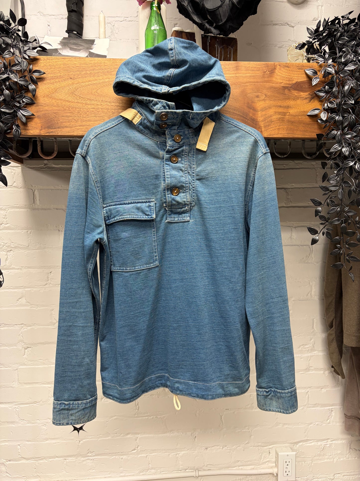 Vintage Polo by Ralph Lauren ‘Gunner Smock’ Washed Blue Denim Jacket