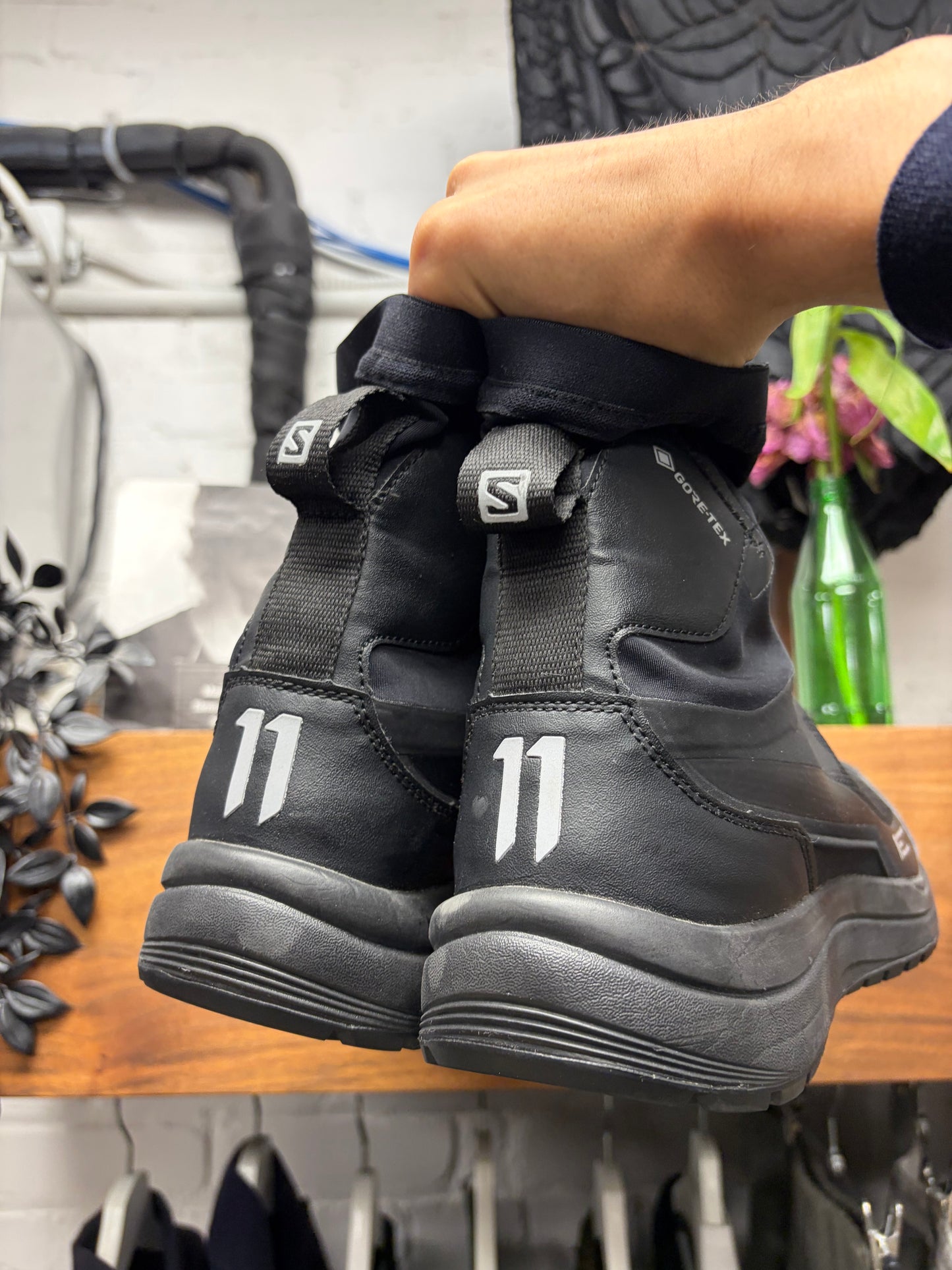 Boris Bidjan Saberi x Salomon ‘Bamba 2’ Black High Top Sneakers