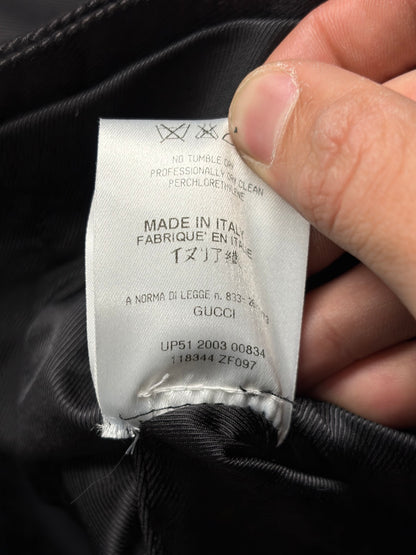 AW2003 Gucci by Tom Ford ‘Runway Look #11’ Asymmetric Collar Jacket