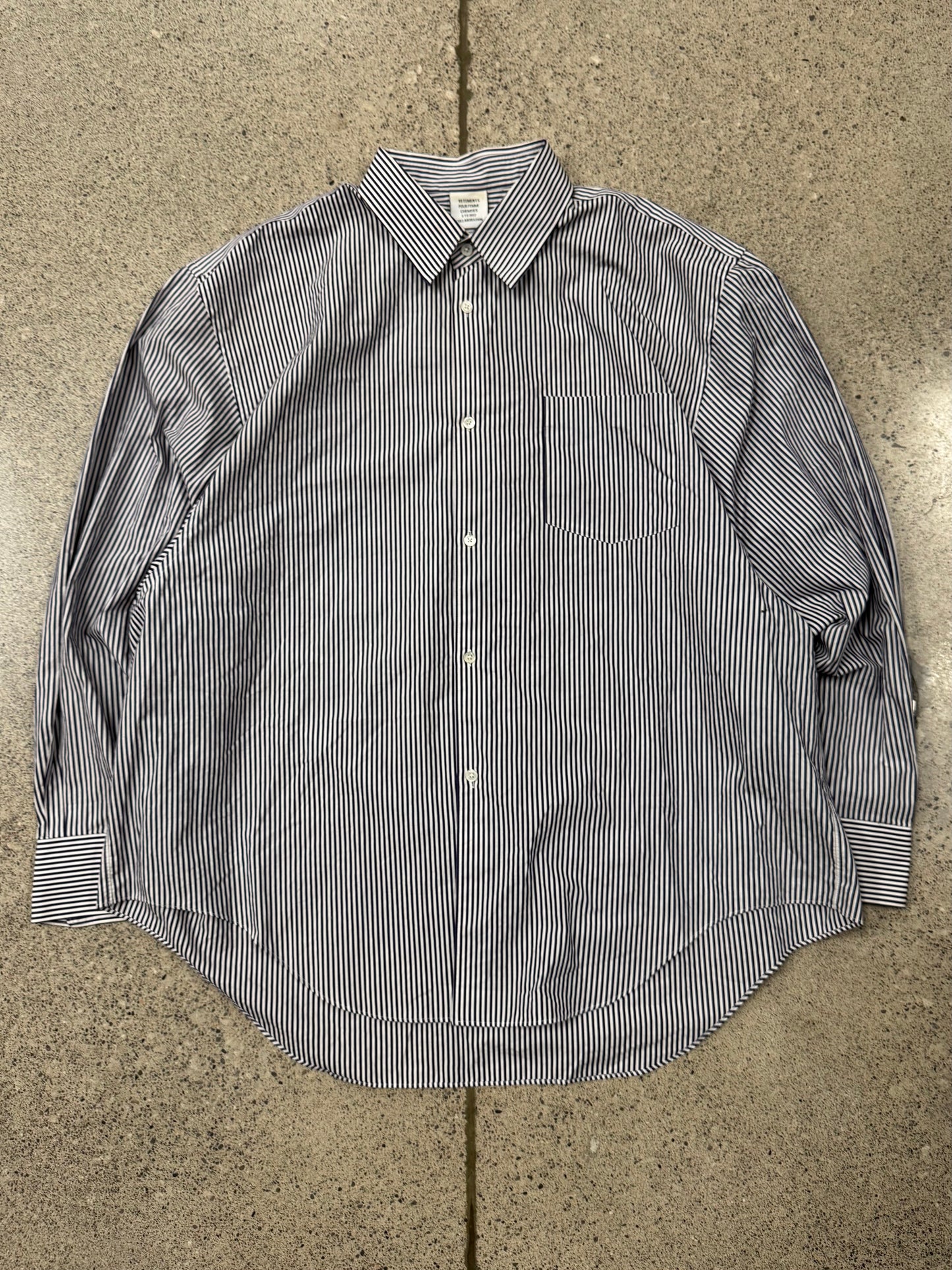 SS2017 Vetements x Comme Des Garçons Shirt Striped Button Up