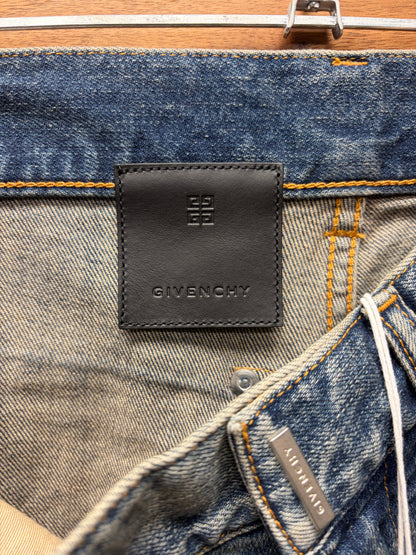 Givenchy Straight Leg Blue Cargo Denim