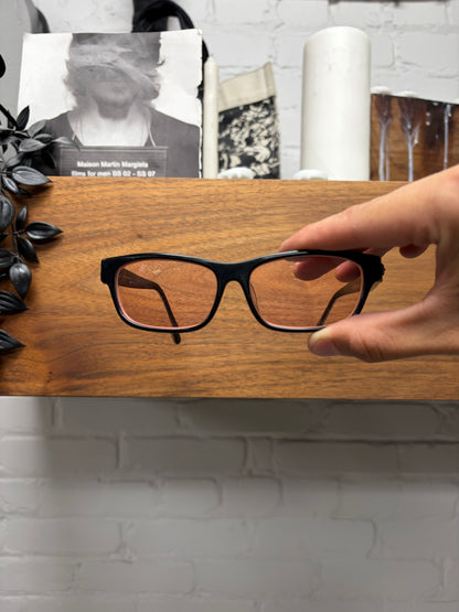 Chrome Hearts ‘Drop Box K’ Black Rectangular Frame Prescription Glasses