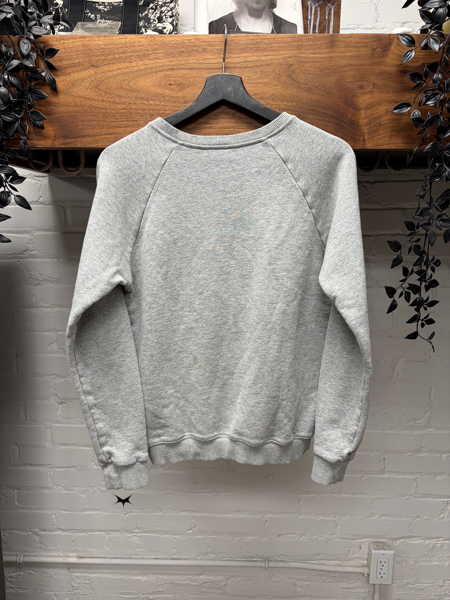 2014 Saint Laurent by Hedi Slimane ‘Shoulder Zip’ Grey Cotton Sweatshirt